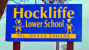 Hockliffe Lower School sign February 2013